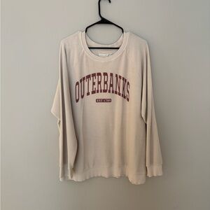 Cream Long Sleeve 'Outer Banks' Sweatshirt